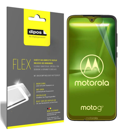 2x Screen Protector for Motorola Moto G7 Protective Film covers 100% dipos Flex