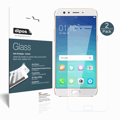 2x 9H Clear Screen Protector for Oppo F3 Plus – Shatterproof, Crystal Clear | dipos