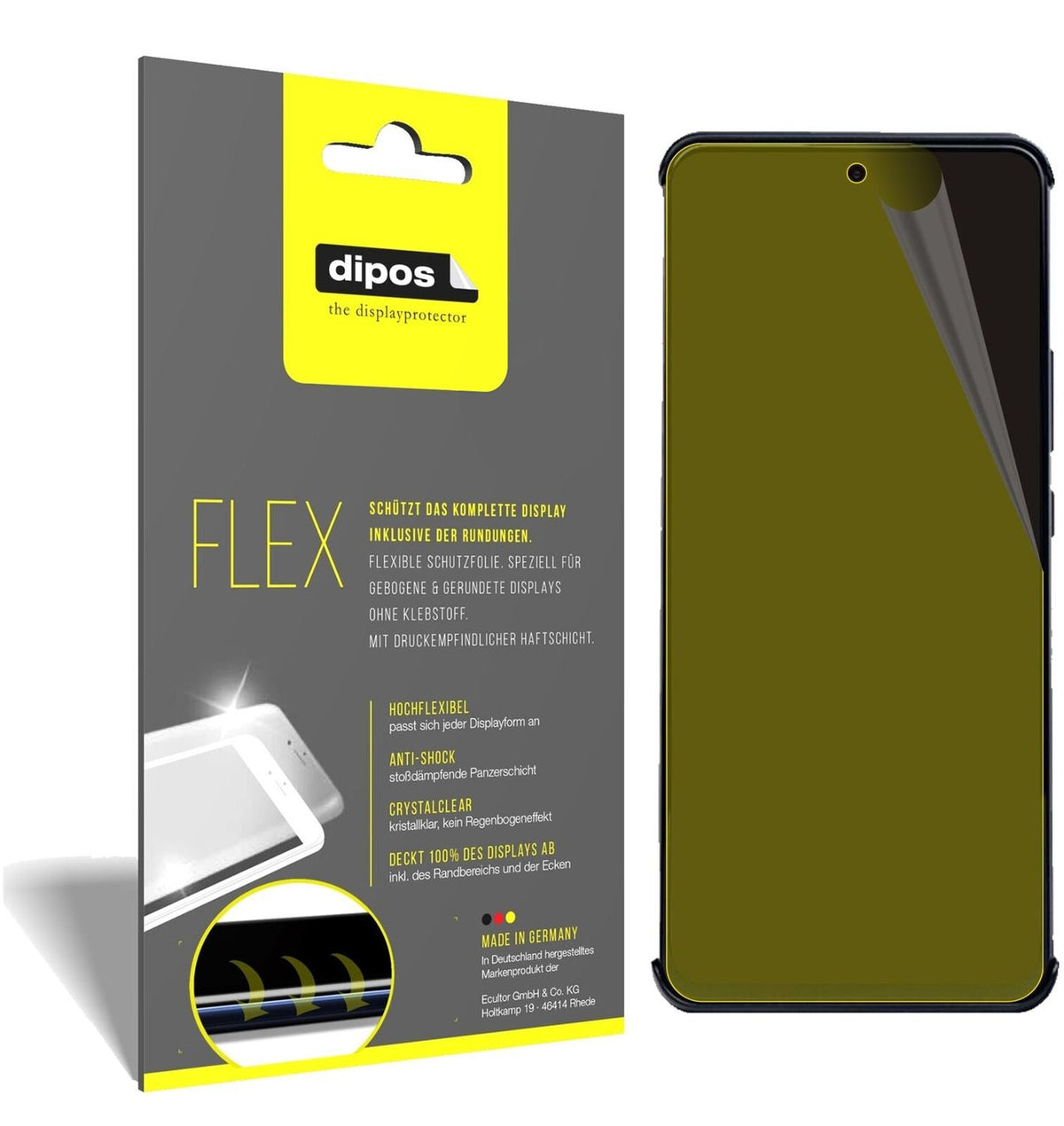 2x Screen Protector for Nubia Red Magic 6R Protective Film covers 100% dipos