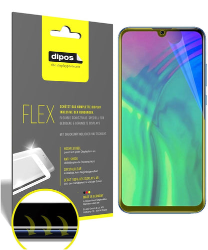 2x Screen Protector for Honor 20E Protective Film covers 100% dipos Flex