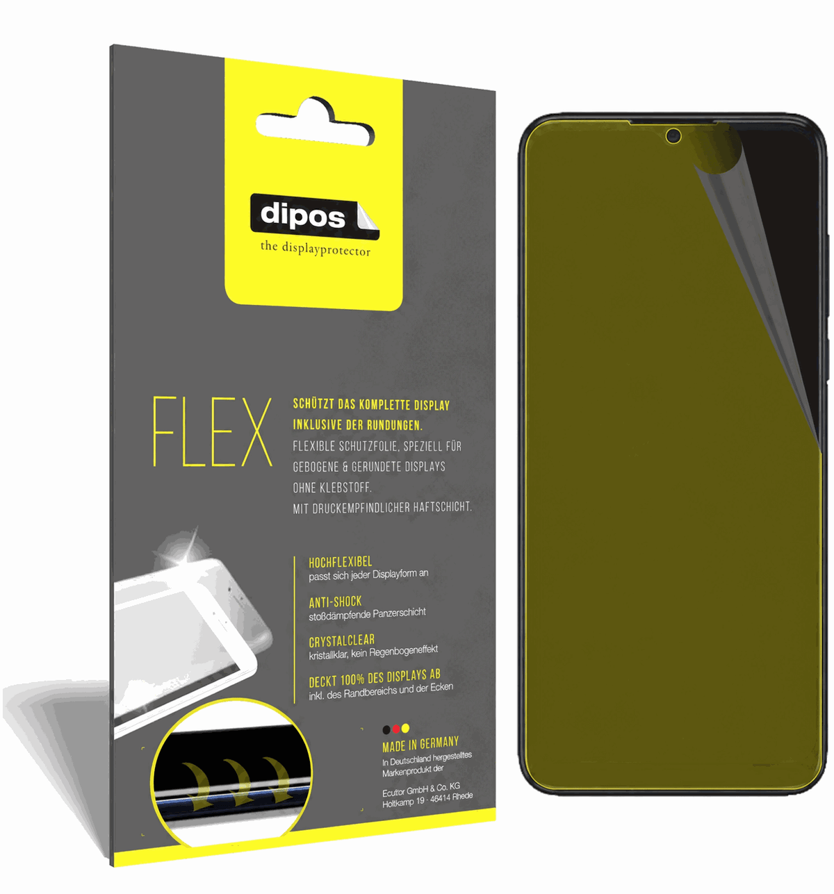 2x Screen Protector for TCL 305 Protective Film covers 100% dipos Flex