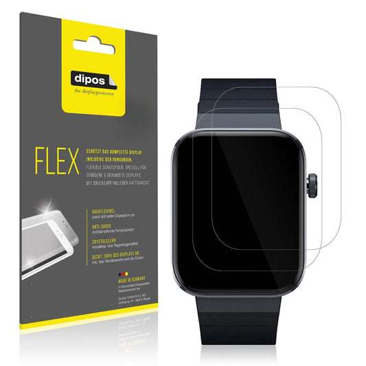 2x Screen Protector for Mibro Watch T1 Protective Film covers 100% dipos Flex