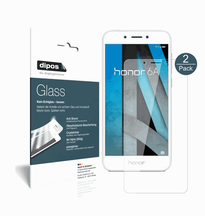 2x 9H Clear Screen Protector for Huawei Honor 6A – Shatterproof, Crystal Clear | dipos