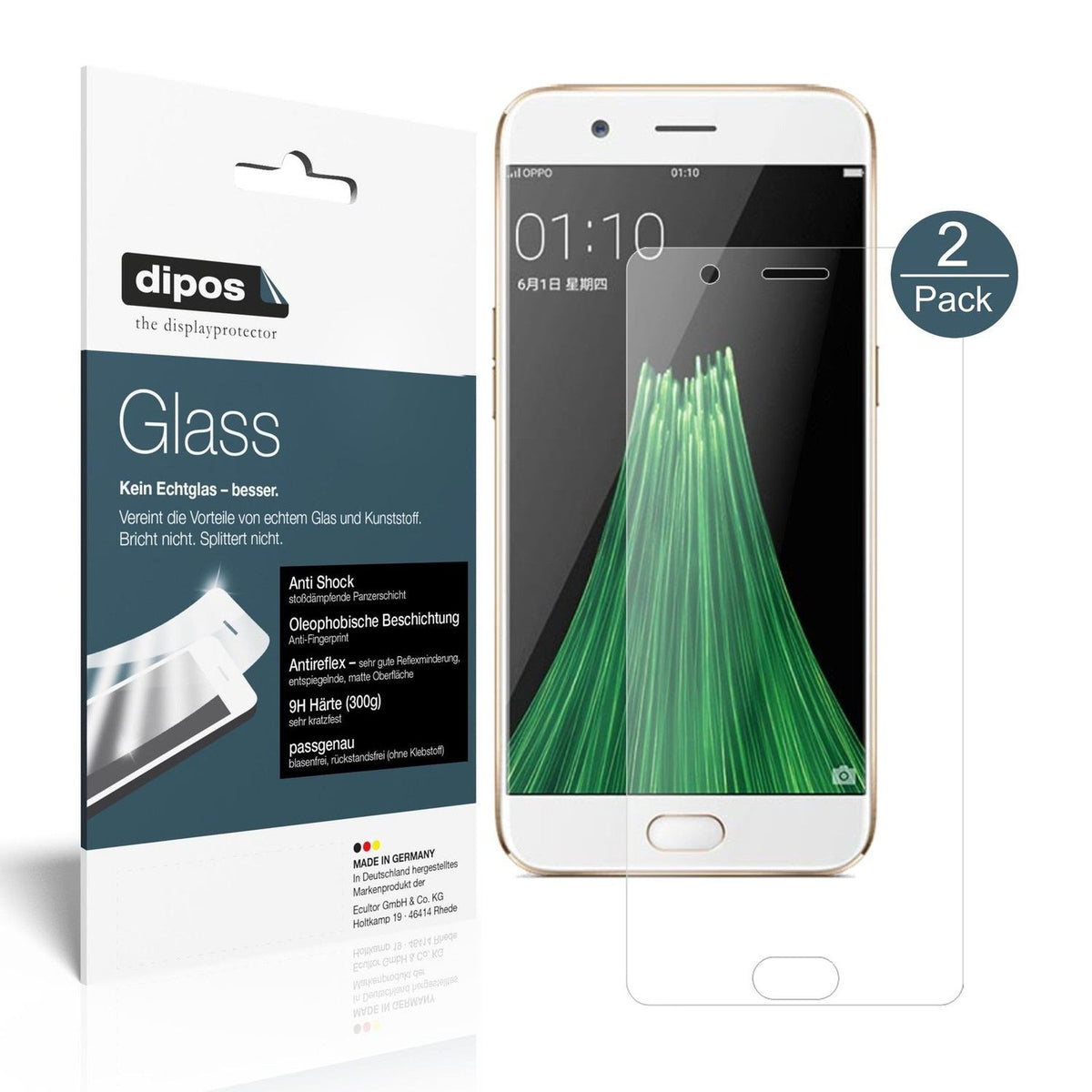 2x Screen Protector for Oppo R11 matte Flexible Glass 9H dipos