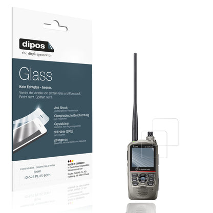 2x Screen Protector for Icom ID-52E PLUS 60th Flexible Glass 9H dipos
