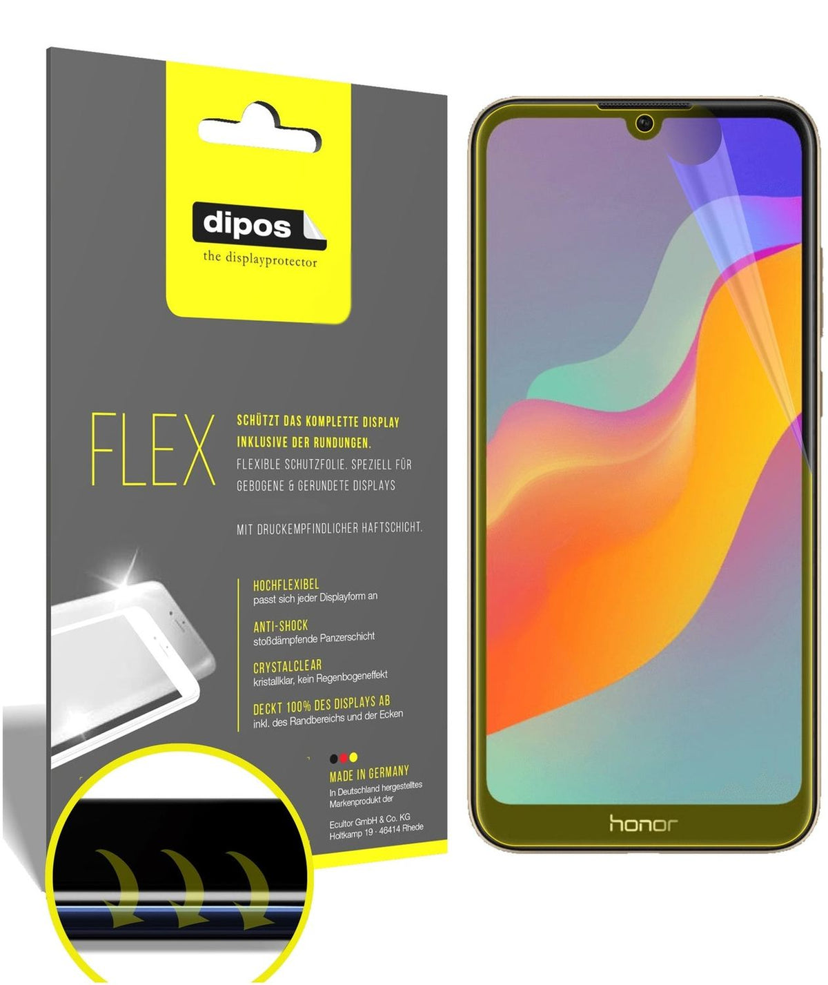dipos FLEX 2x Clear Screen Protector for Honor 8A Pro