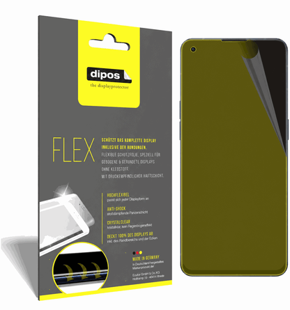 2x Screen Protector for Oppo Reno 6 5G Protective Film covers 100% dipos Flex