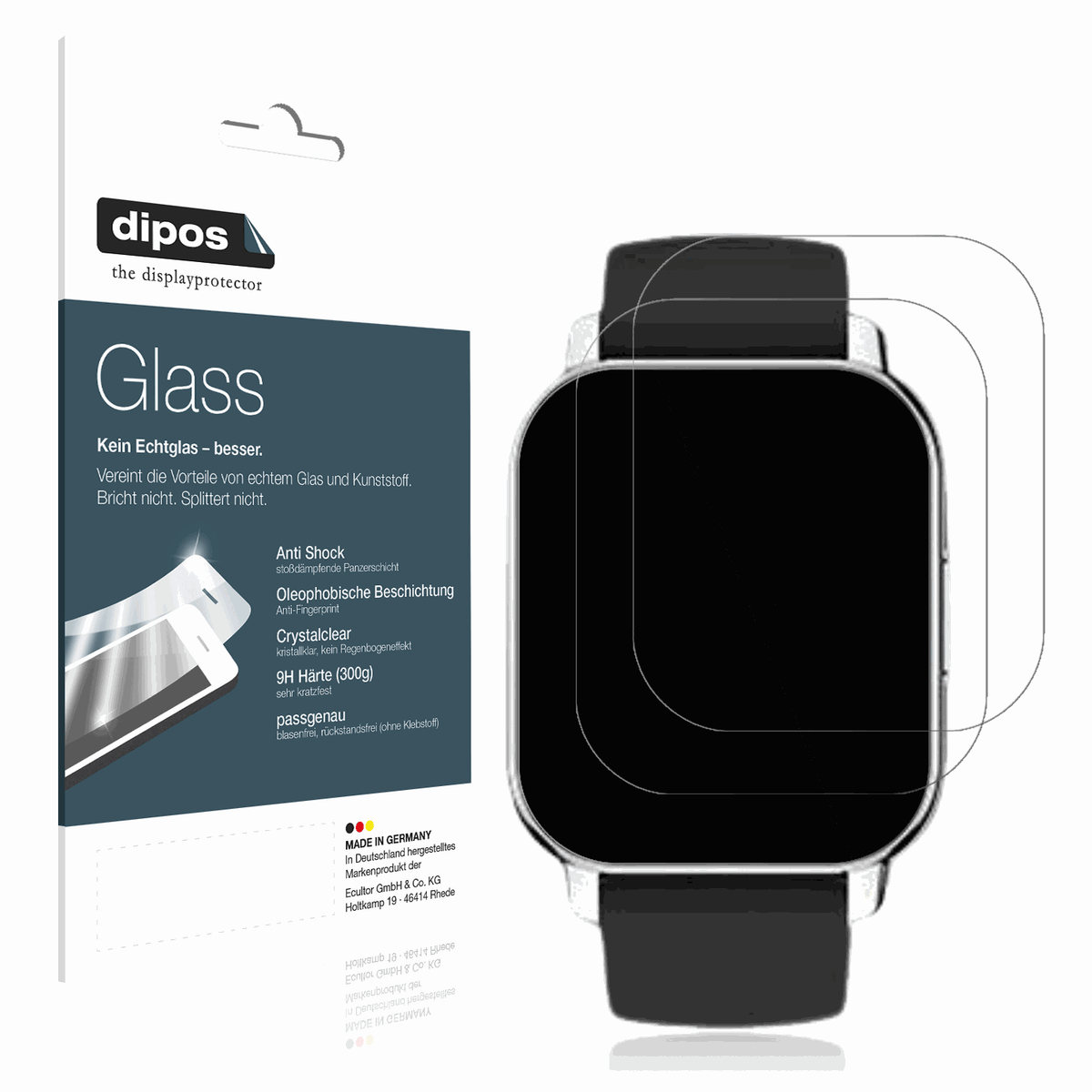 2x Screen Protector for Baolubao R50 Pro 1.85 Zoll Flexible Glass 9H dipos