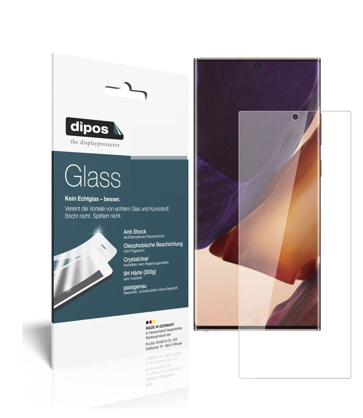 9H Clear Screen Protector for Samsung Galaxy Note 20 5G – Shatterproof, Crystal Clear