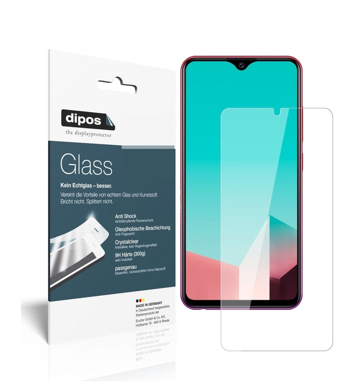 dipos 1x 9H Clear Screen Protector for Vivo U1