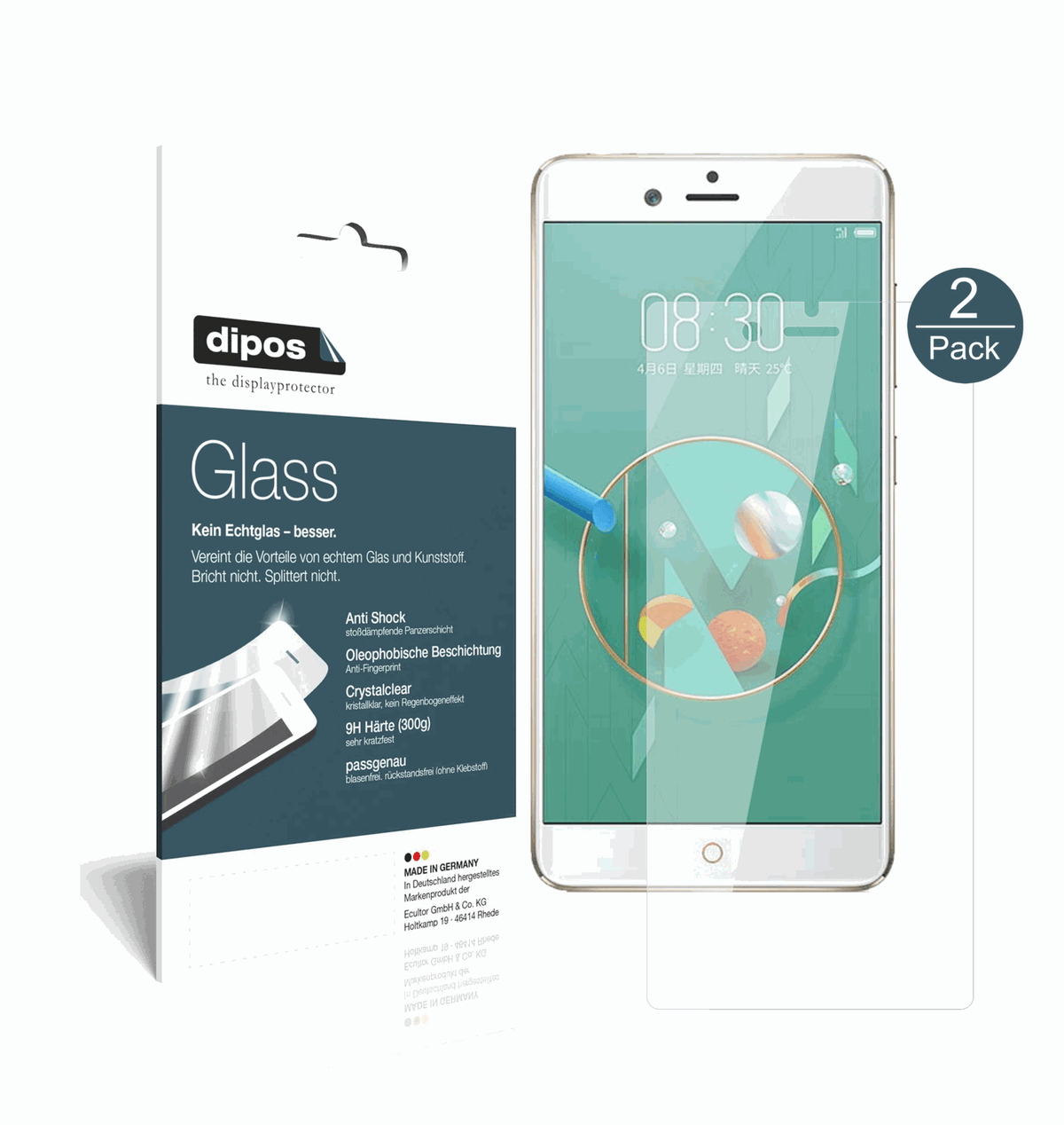 2x Screen Protector for ZTE Nubia Z17 miniS Flexible Glass 9H dipos