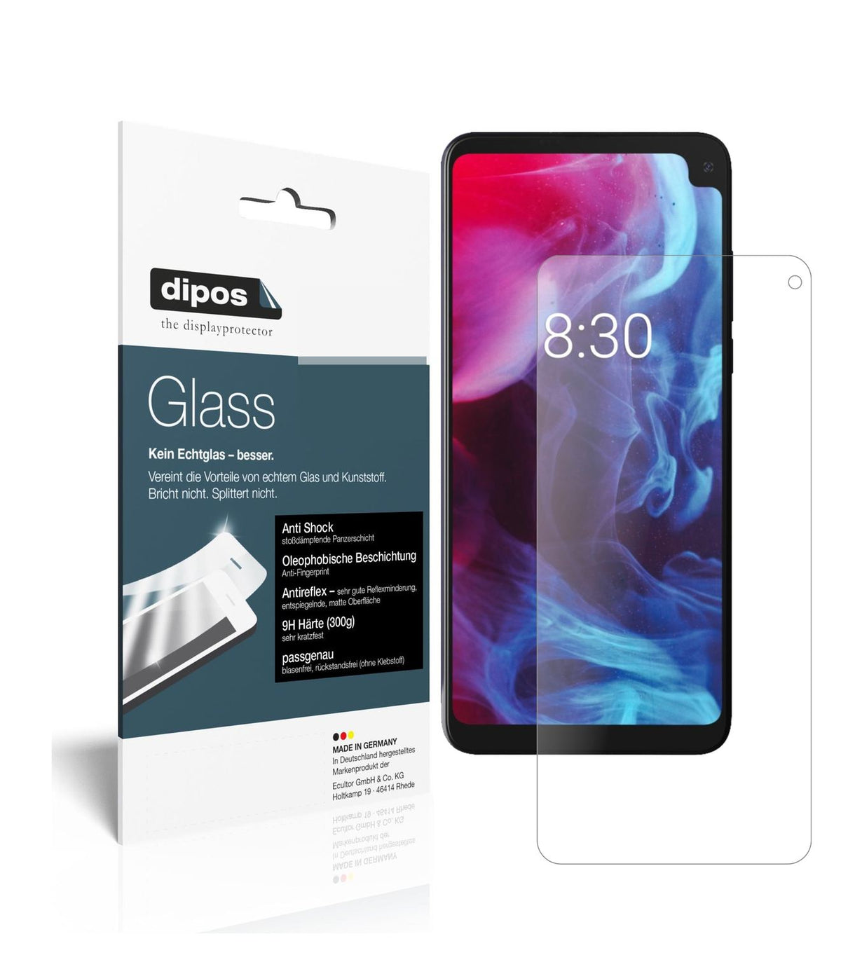 Matte Displayschutzfolie von dipos passend für Archos Oxygen 68XL, 9H kratzfest und blasenfrei montiert