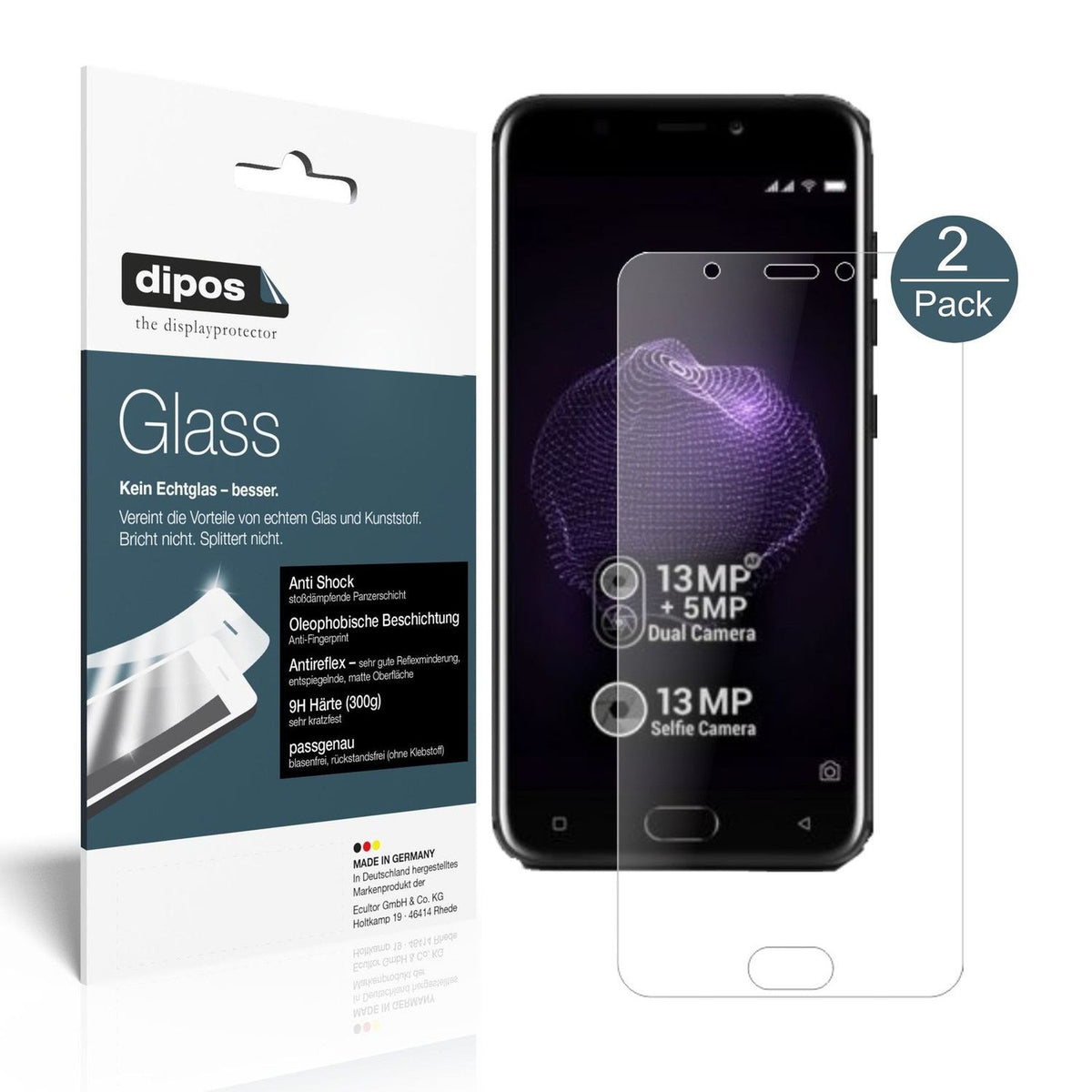 dipos 2x 9H Matte Screen Protector for Allview X4 Soul