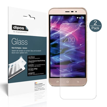 2x Screen Protector for Medion Life E5006 matte Flexible Glass 9H dipos
