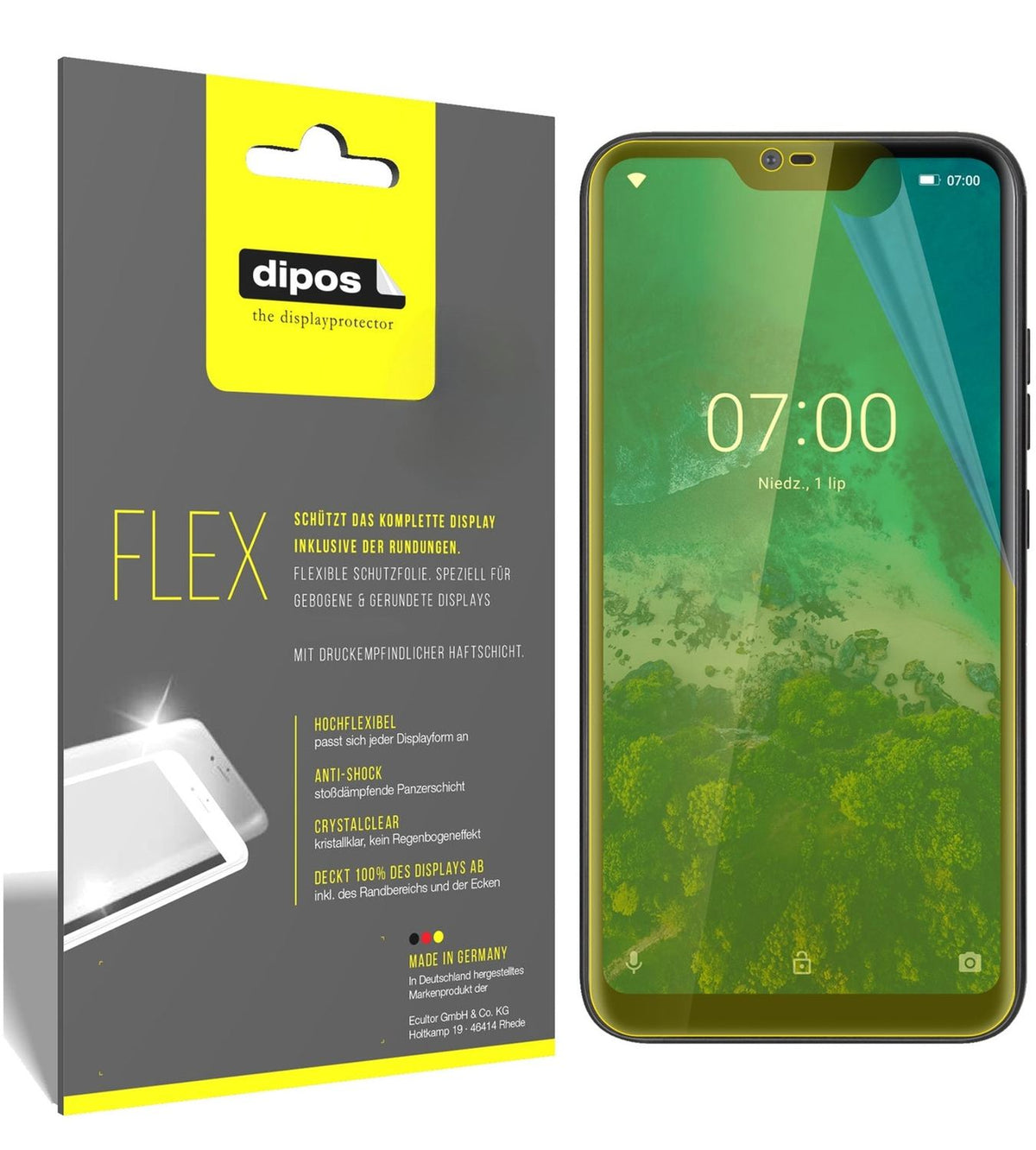 2x Screen Protector Kruger Matz Smartfon LIVE 7 Protective Film covers 100%