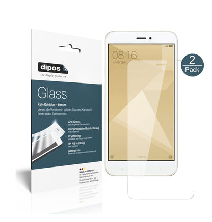 2x 9H Clear Screen Protector for Xiaomi Redmi 4X – Shatterproof, Crystal Clear | dipos