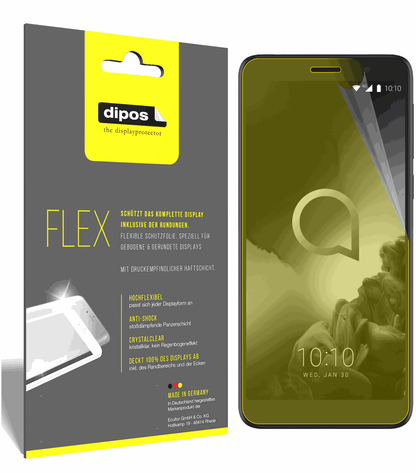 3x Screen Protector for Alcatel 1X (2019) Protective Film covers 100% dipos Flex