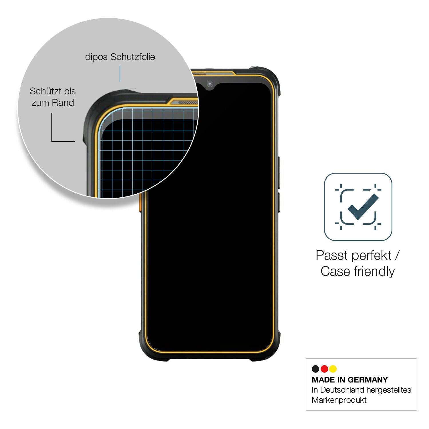 Schutzglasfolie mit optimaler Passform, zur Verwendung mit Hüllen geeignet