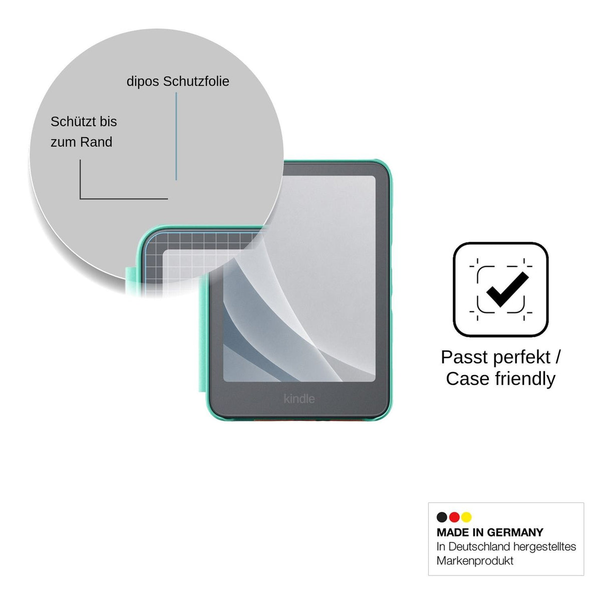 2x Screen Protector for Amazon Kindle Colorsoft Kids 2026 matte Flexible Glass 9H dipos