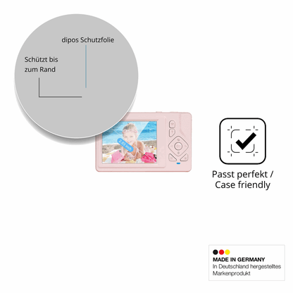 Schutzglasfolie mit optimaler Passform, zur Verwendung mit Hüllen geeignet