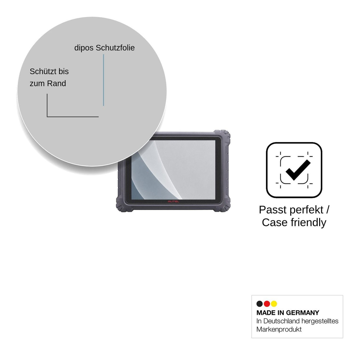 2x Screen Protector for Autel MaxiSys Ultra matte Flexible Glass 9H dipos