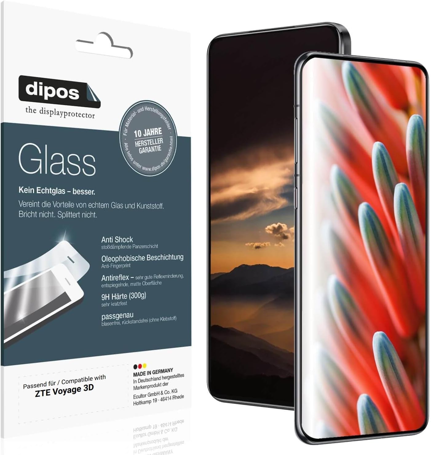 Schutzglasfolie mit optimaler Passform, zur Verwendung mit Hüllen geeignet
