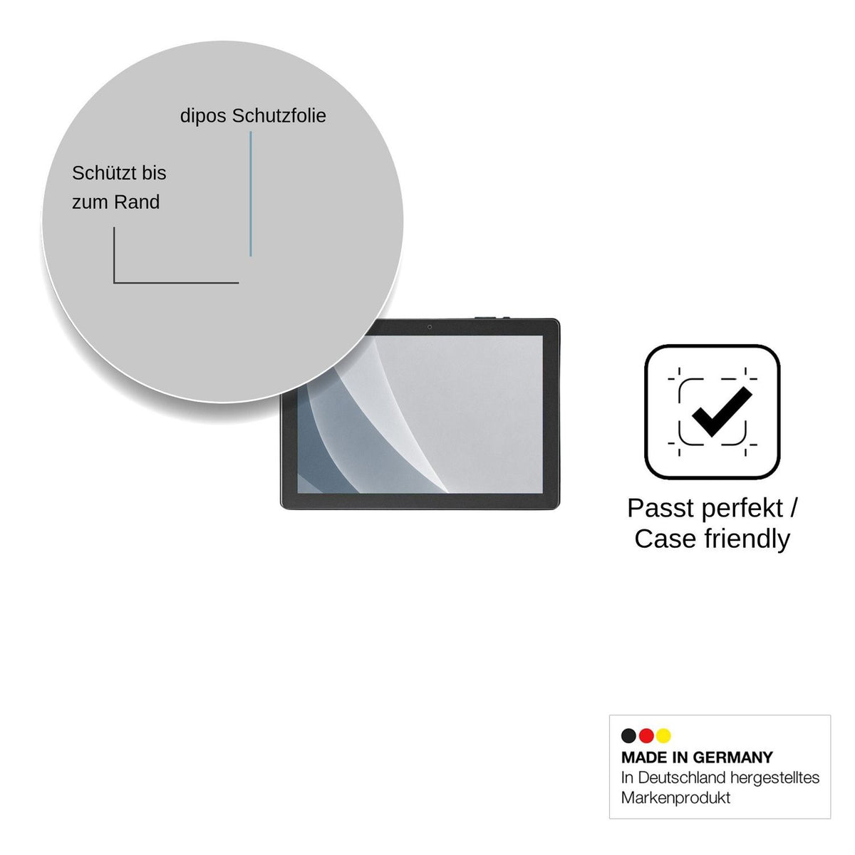2x Screen Protector for AWOW Tablet 10.1 matte Flexible Glass 9H dipos