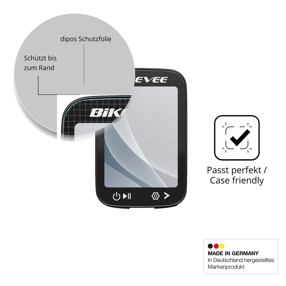 Schutzglasfolie mit optimaler Passform, zur Verwendung mit Hüllen geeignet