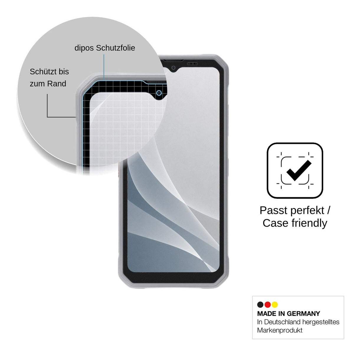 2x Screen Protector for Blackview Marine 3 matte Flexible Glass 9H dipos