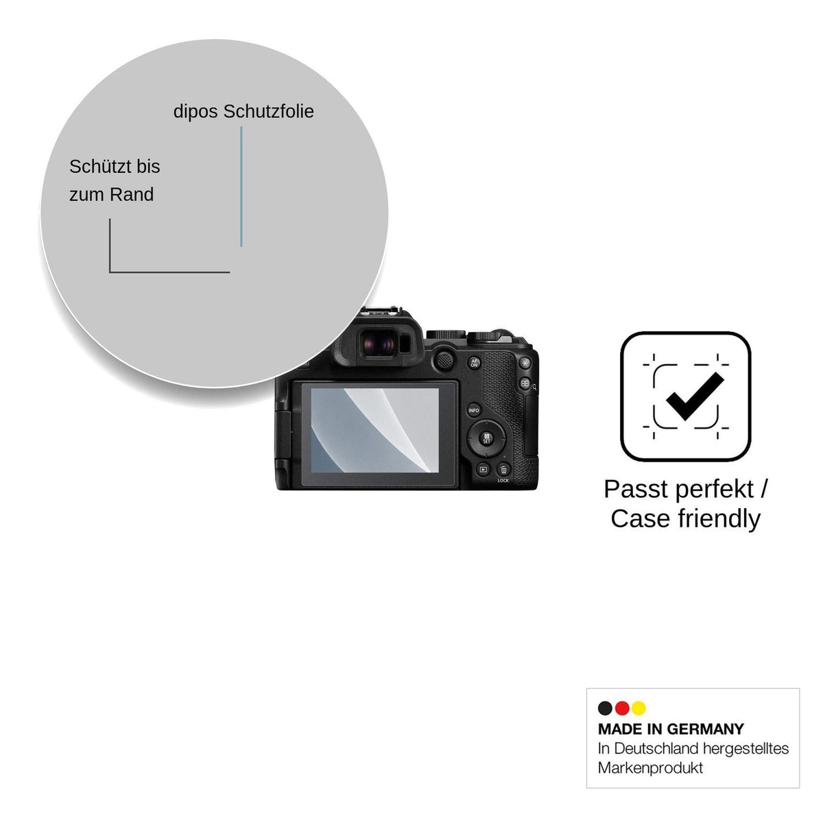 2x Screen Protector for Canon EOS R8 Mark II matte Flexible Glass 9H dipos