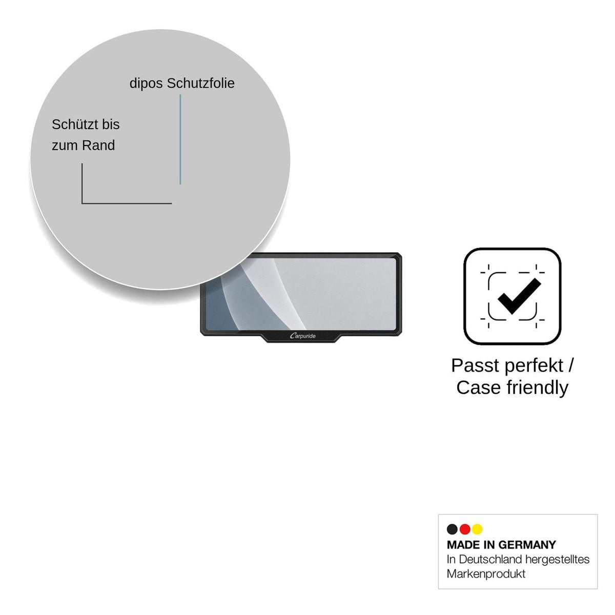 2x Screen Protector for Carpuride W619B matte Flexible Glass 9H dipos