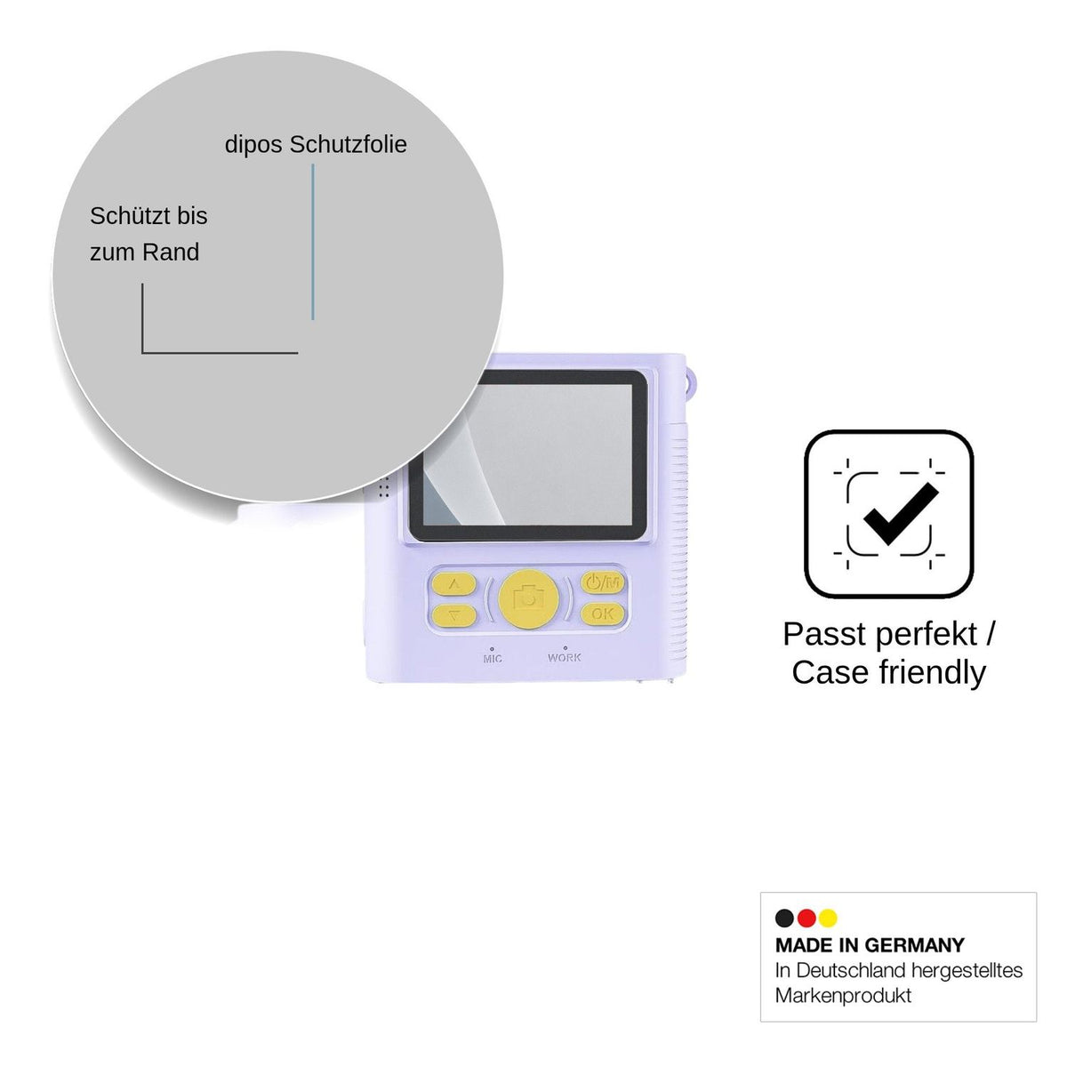 2x Screen Protector for CKATE ABS-681B matte Flexible Glass 9H dipos