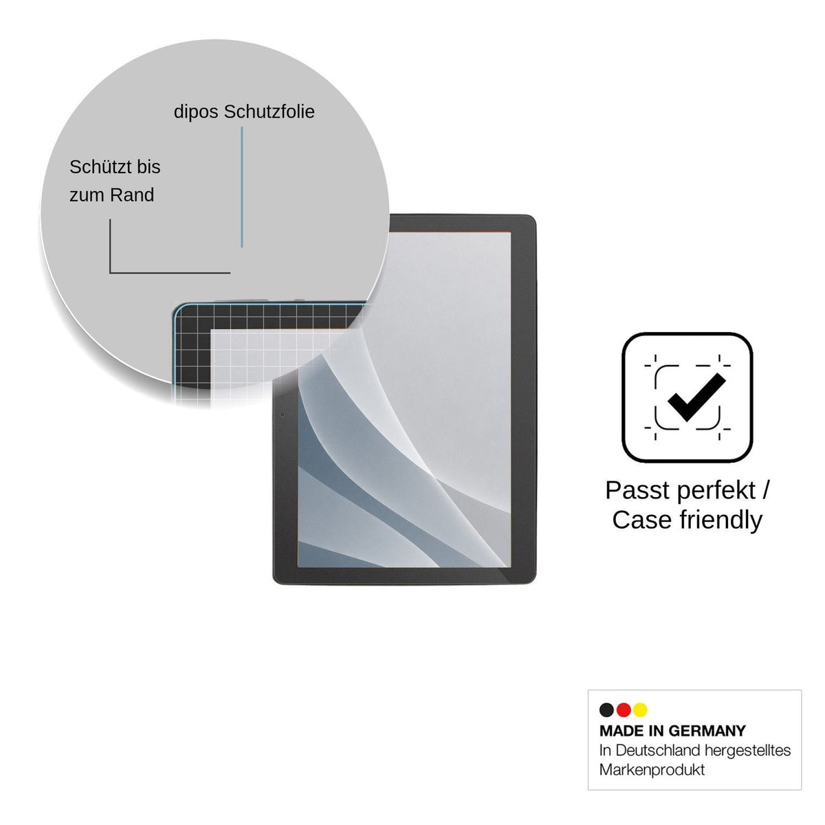 2x Screen Protector for Danew DSlide 1018 matte Flexible Glass 9H dipos