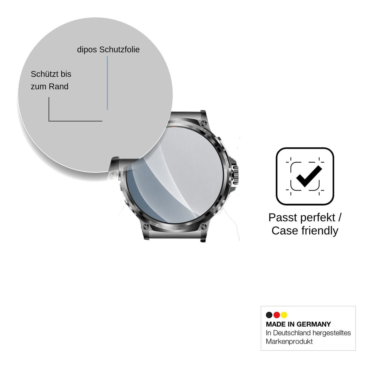 2x Screen Protector for Deedlite Zeus 2.0 matte Flexible Glass 9H dipos