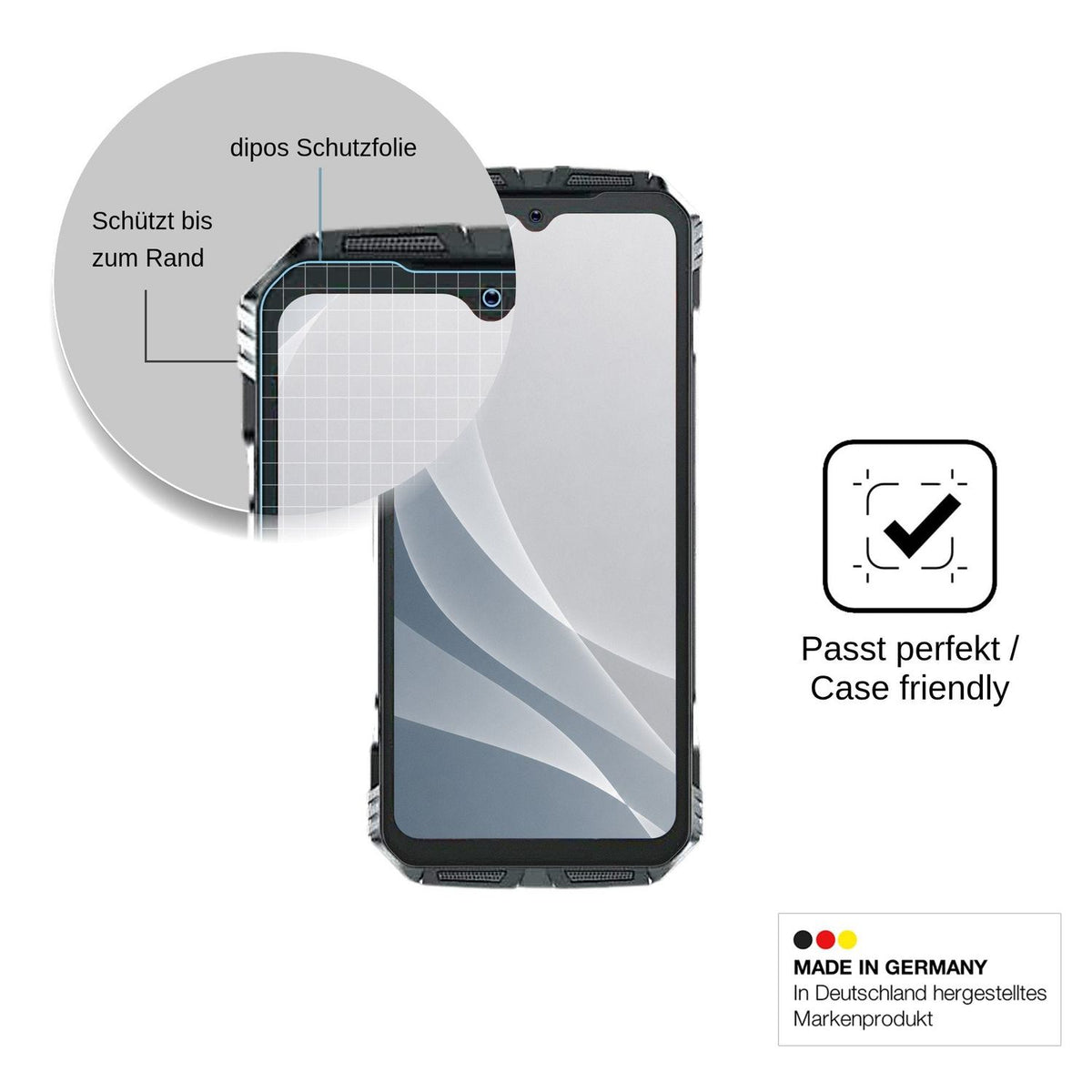 2x Screen Protector for Doogee S118 Plus matte Flexible Glass 9H dipos