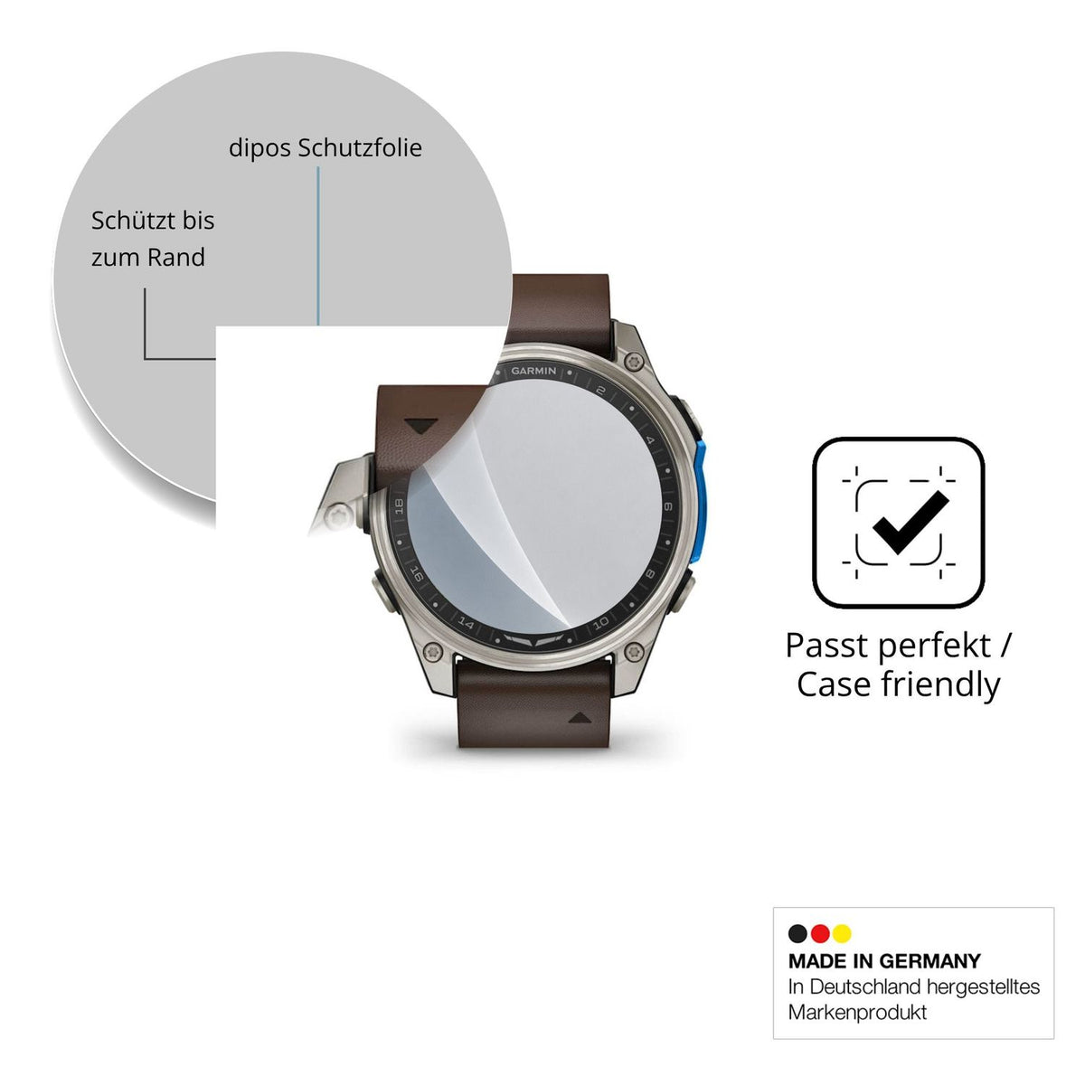 Schutzglasfolie mit optimaler Passform, zur Verwendung mit Hüllen geeignet