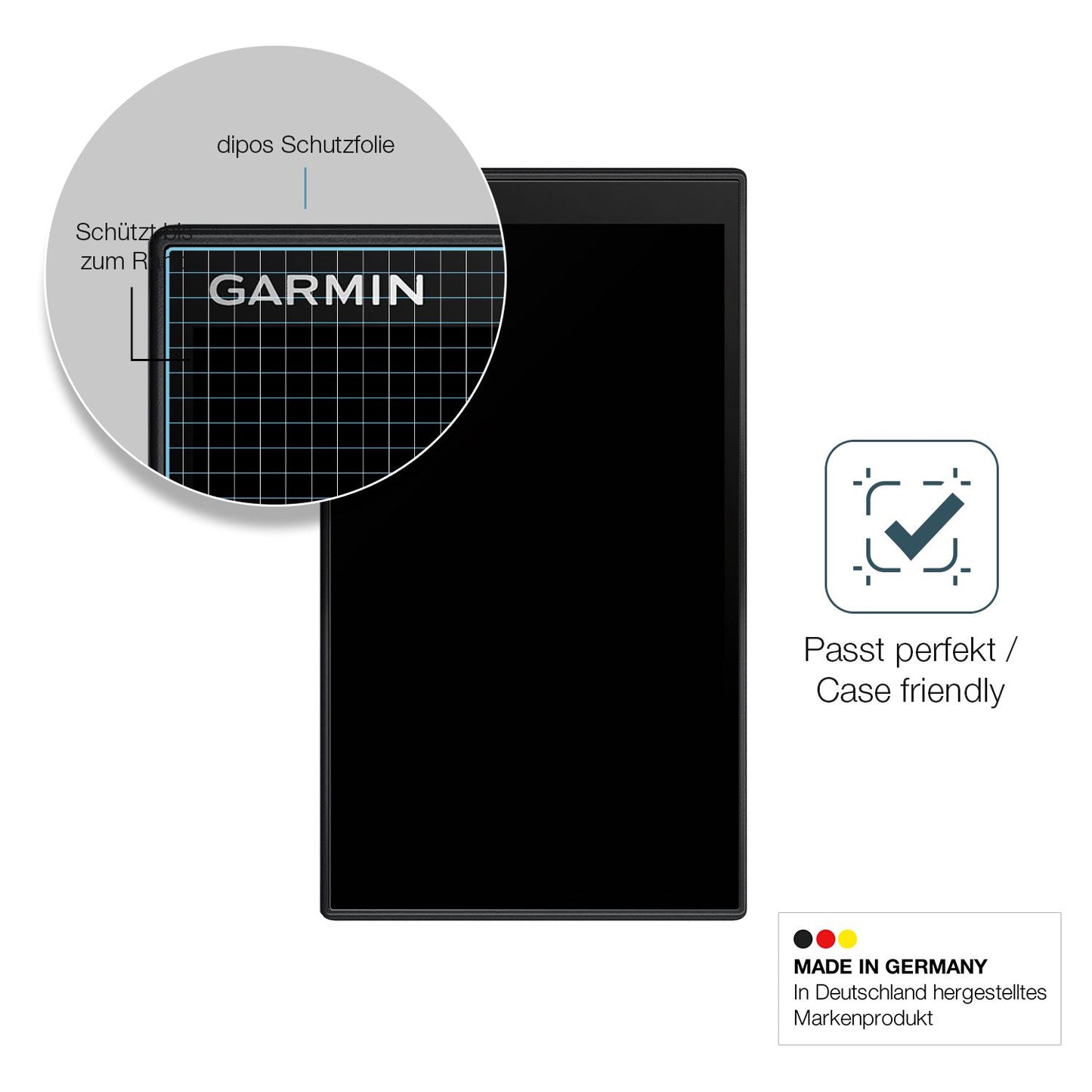Schutzglasfolie mit optimaler Passform, zur Verwendung mit Hüllen geeignet