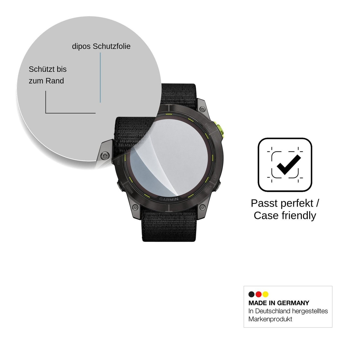 2x Screen Protector for Garmin Enduro 2 matte Flexible Glass 9H dipos