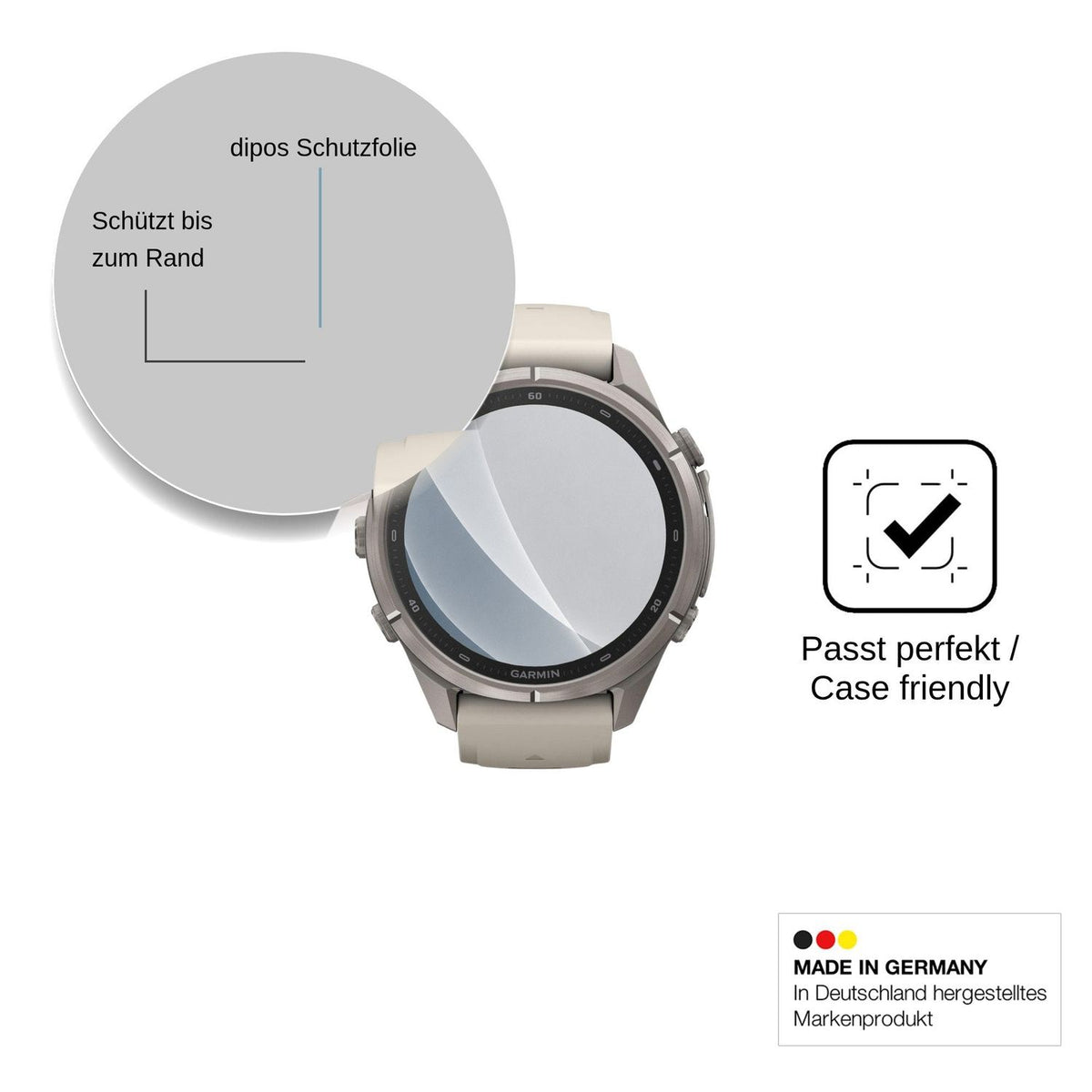 2x Screen Protector for Garmin Fenix 9 Pro matte Flexible Glass 9H dipos