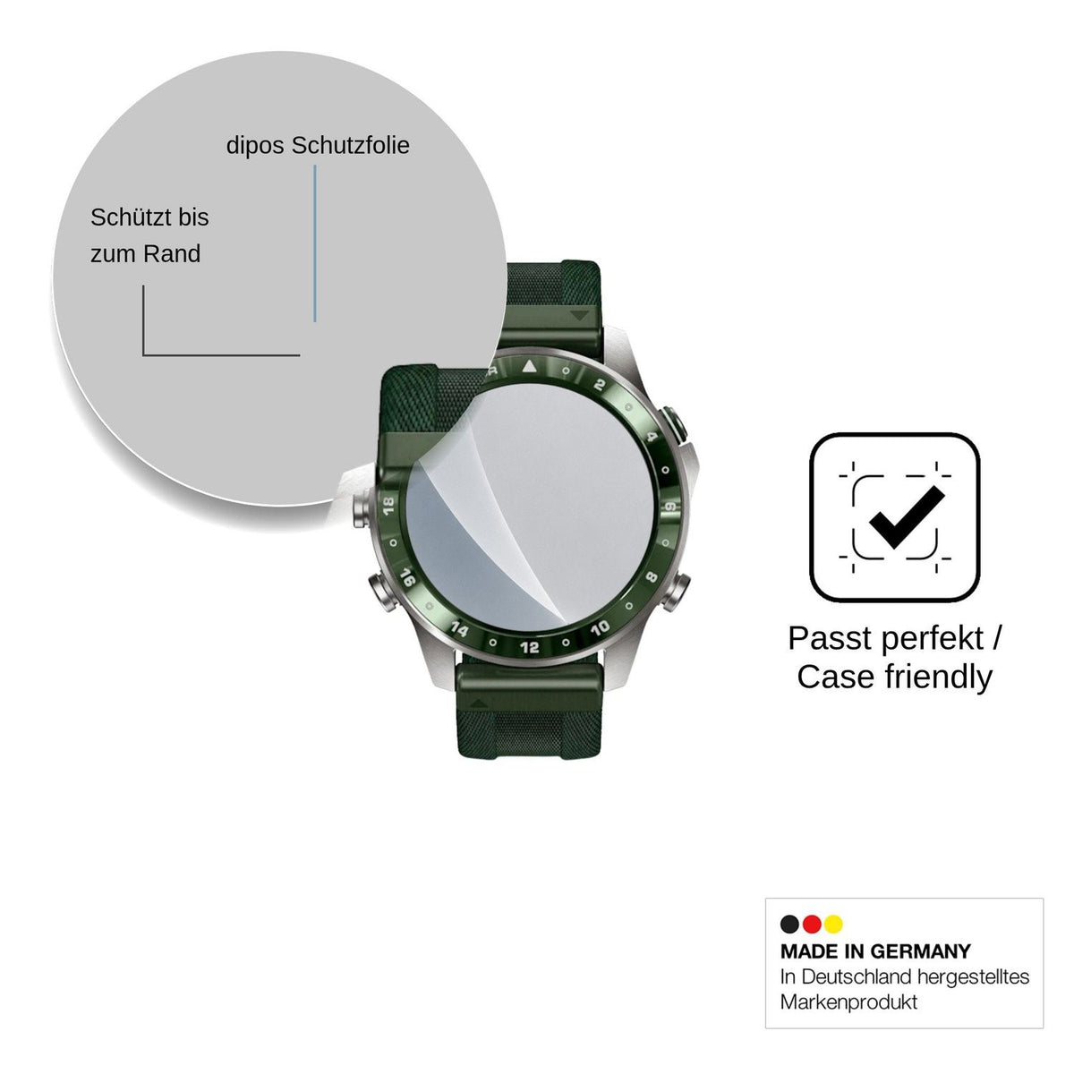 2x Screen Protector for Garmin MARQ Golfer Gen 3 matte Flexible Glass 9H dipos