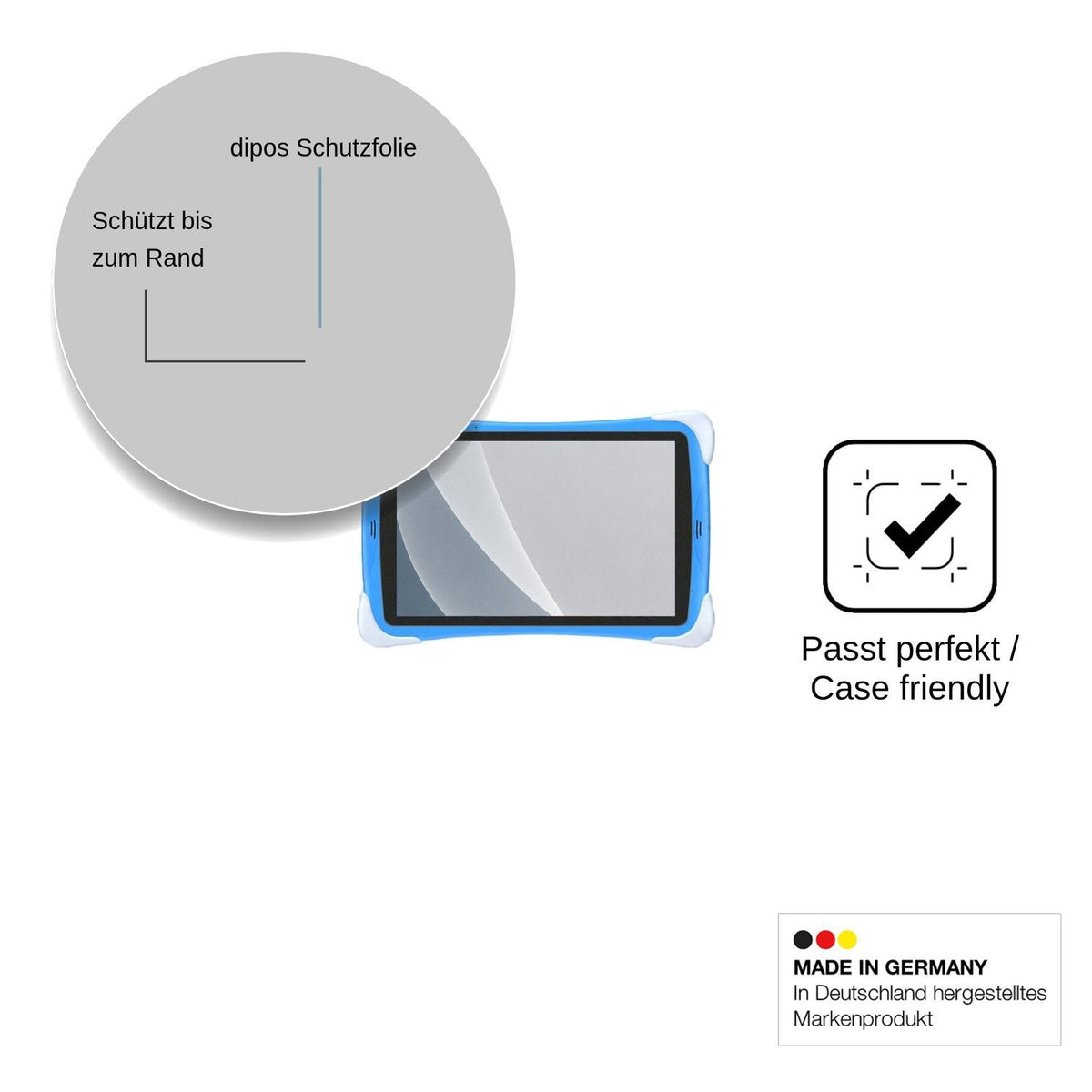 2x Screen Protector for Gezoon Kinder Tab 10 matte Flexible Glass 9H dipos