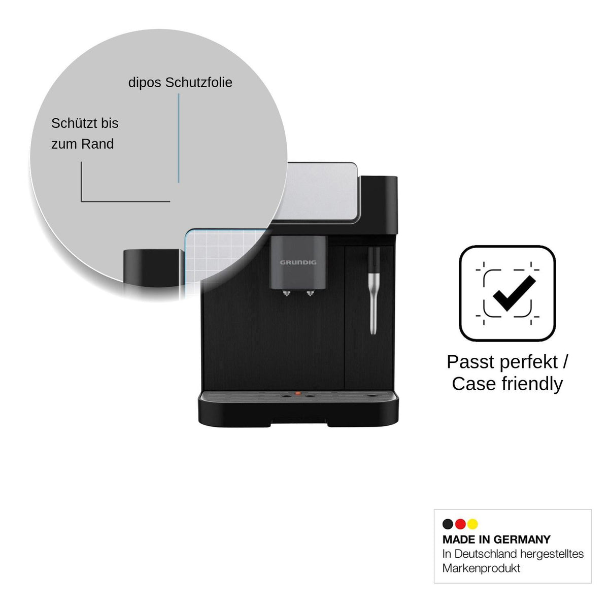 2x Screen Protector for Grundig KVA 6230 matte Flexible Glass 9H dipos