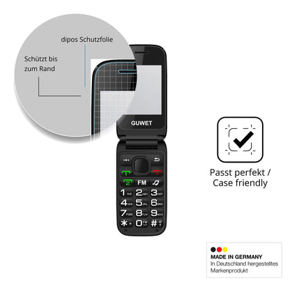 Schutzglasfolie mit optimaler Passform, zur Verwendung mit Hüllen geeignet