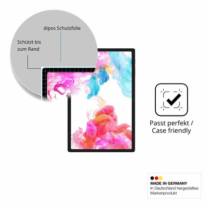 Schutzglasfolie mit optimaler Passform, zur Verwendung mit Hüllen geeignet