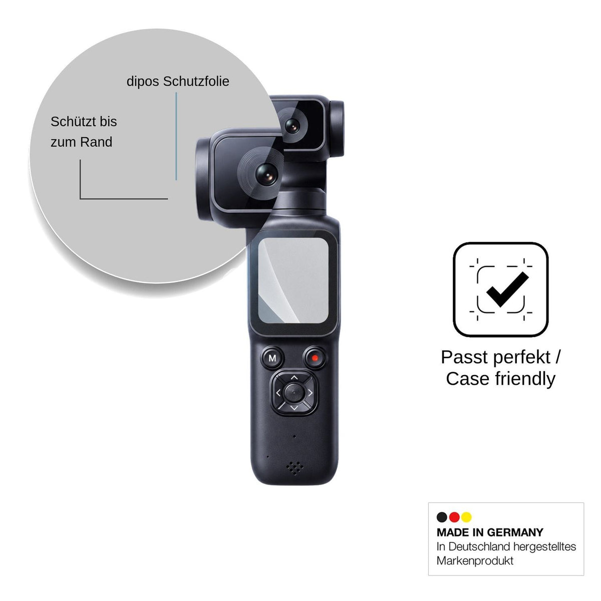 2x Screen Protector for heygocam Pgc-001 matte Flexible Glass 9H dipos