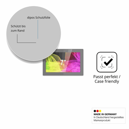Schutzglasfolie mit optimaler Passform, zur Verwendung mit Hüllen geeignet