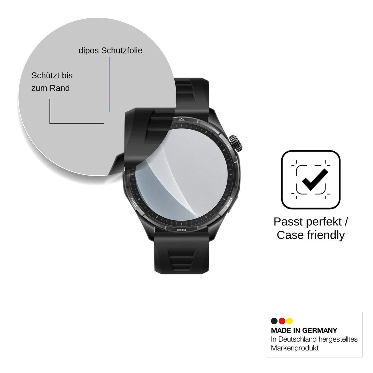 2x Screen Protector for Honor Watch 6 Pro matte Flexible Glass 9H dipos