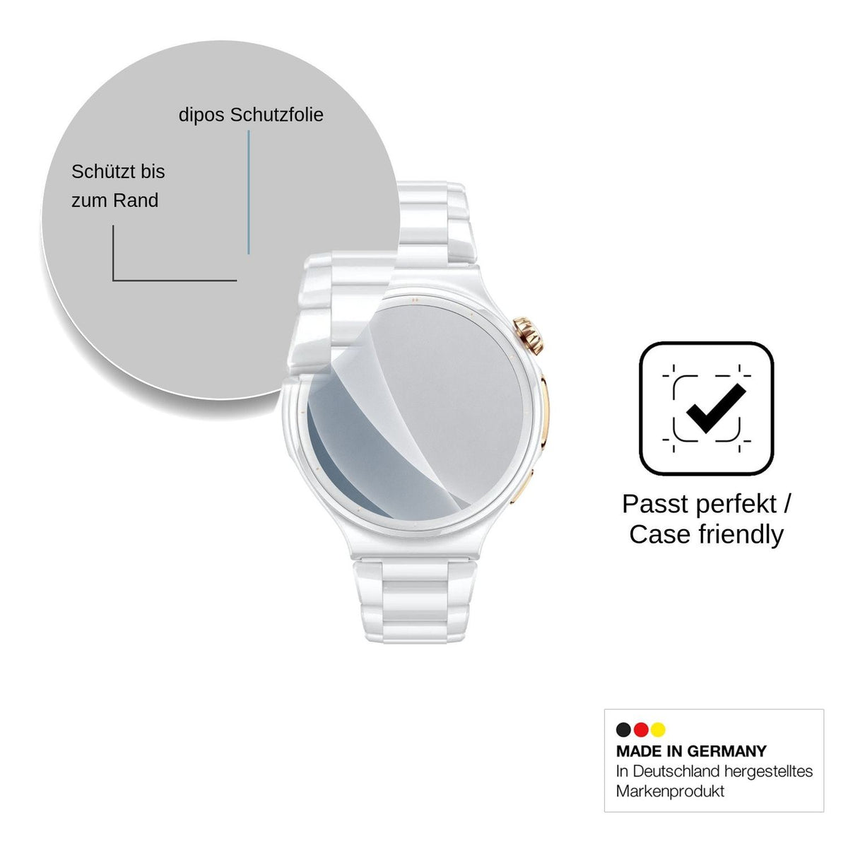 2x Screen Protector for Huawei Watch 6 Pro matte Flexible Glass 9H dipos