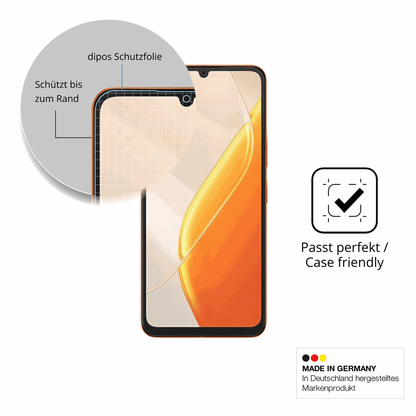Schutzglasfolie mit optimaler Passform, zur Verwendung mit Hüllen geeignet