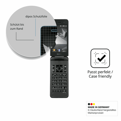 Schutzglasfolie mit optimaler Passform, zur Verwendung mit Hüllen geeignet